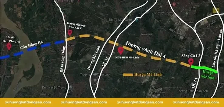 Vành đai 4 có ý nghĩa gì với thị trường đất Mê Linh?